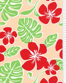 Polynesian Fabric MOEMOEA Red - Tissushop